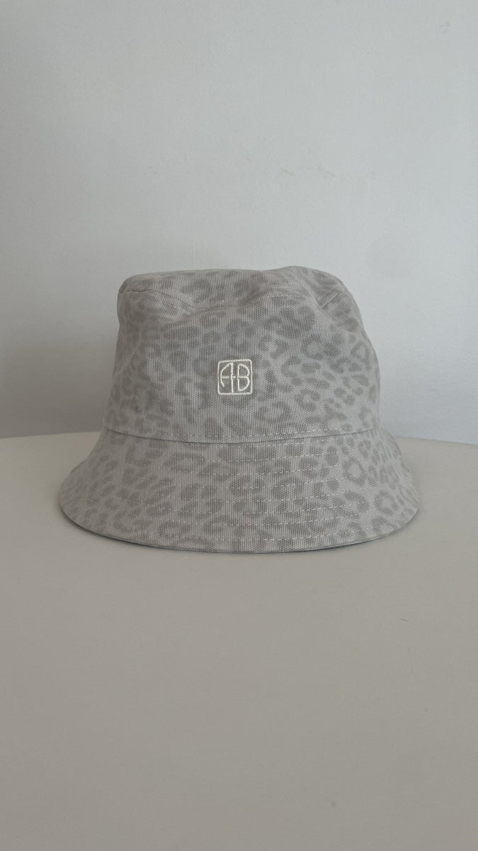Nicks Bucket Hat in Washed White Leopard – Edit and Co