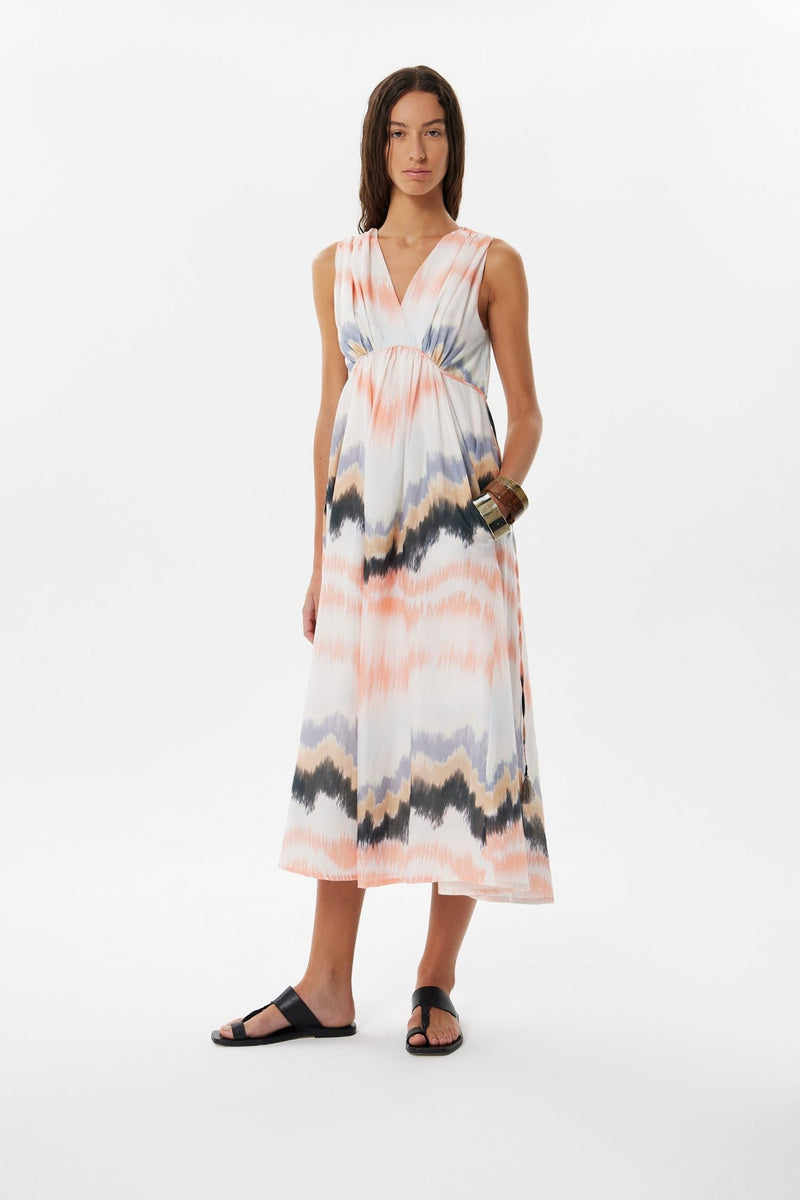 Carranza Maren Printed Voile Tie-Waist Midi-Dress Carranza Maren Printed Voile Tie-Waist Midi-Dress