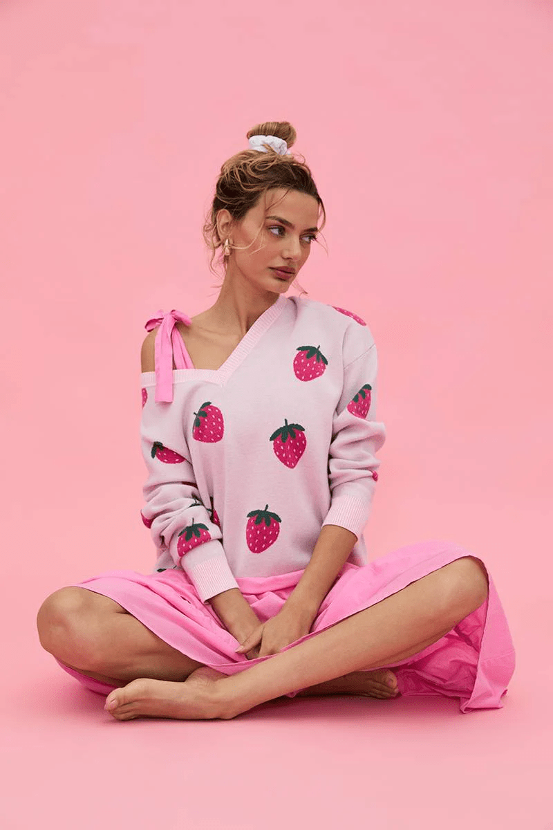 Charlotte Dress in Sweet Berry Wave Pink – Edit and Co Charlotte Dress in Sweet Berry Wave Pink – Edit and Co