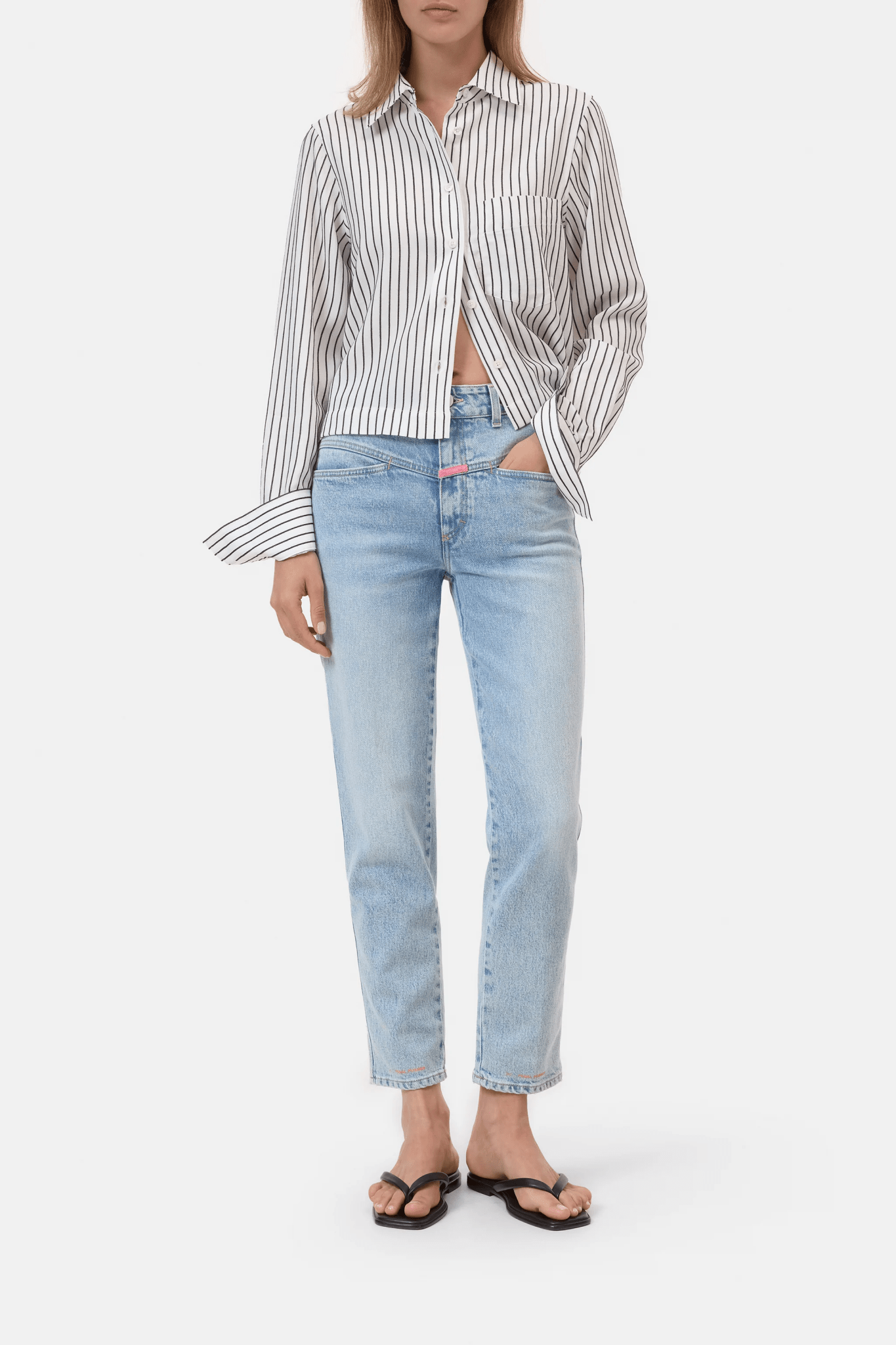 denim pedal pushers Relaxed Jeans