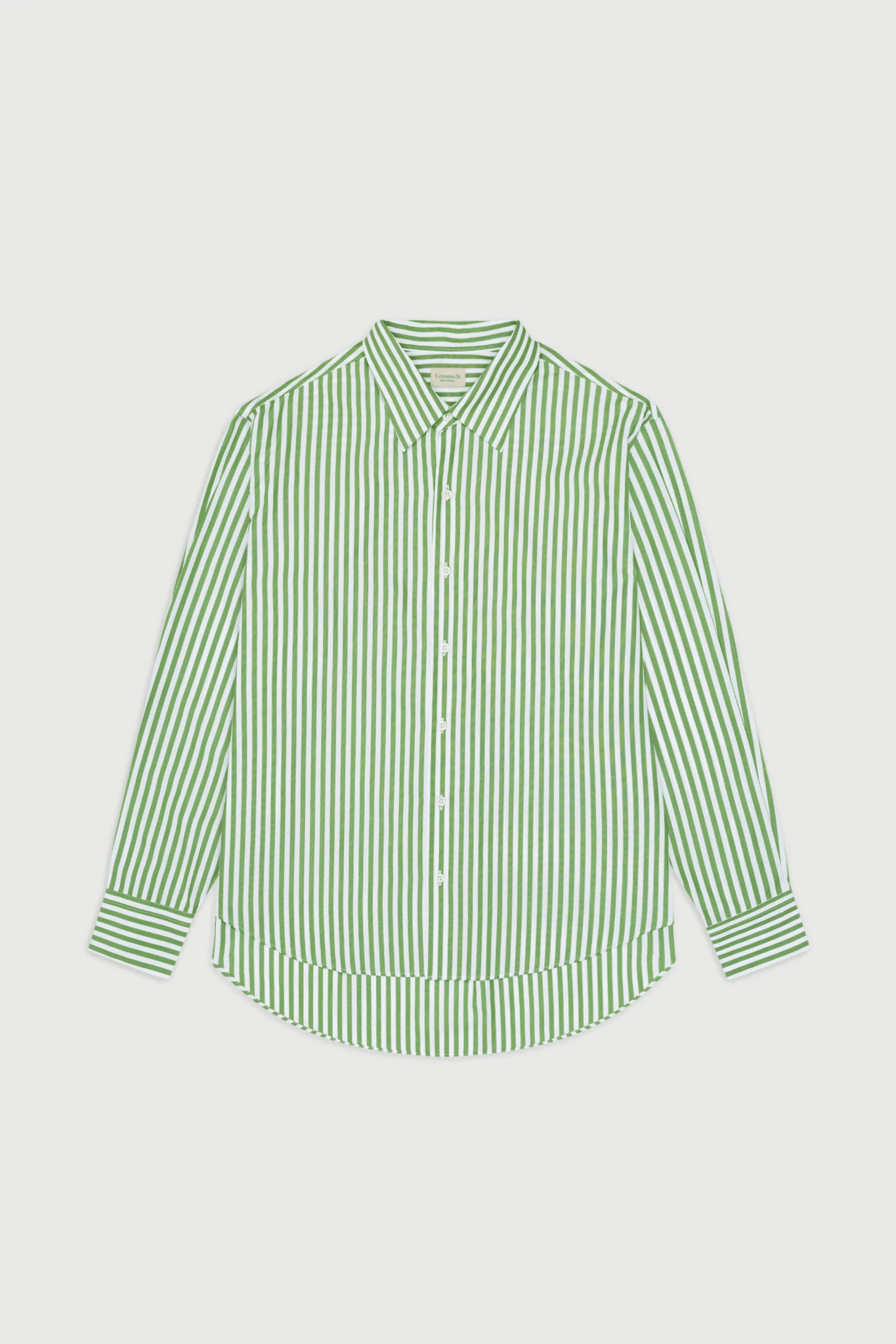 La Shirt Classica, Cotton Poplin in Martini Stripe – Edit and Co