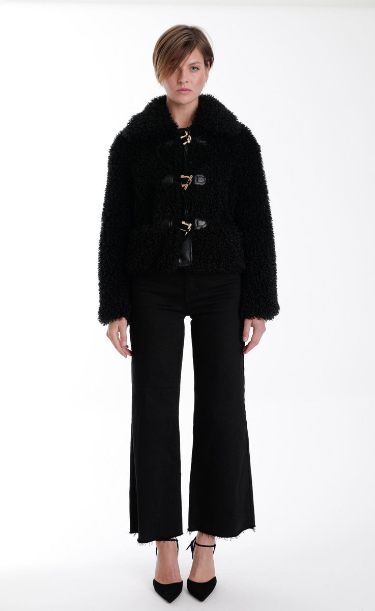 Noelle Fur Jacket in Black – Edit and Co