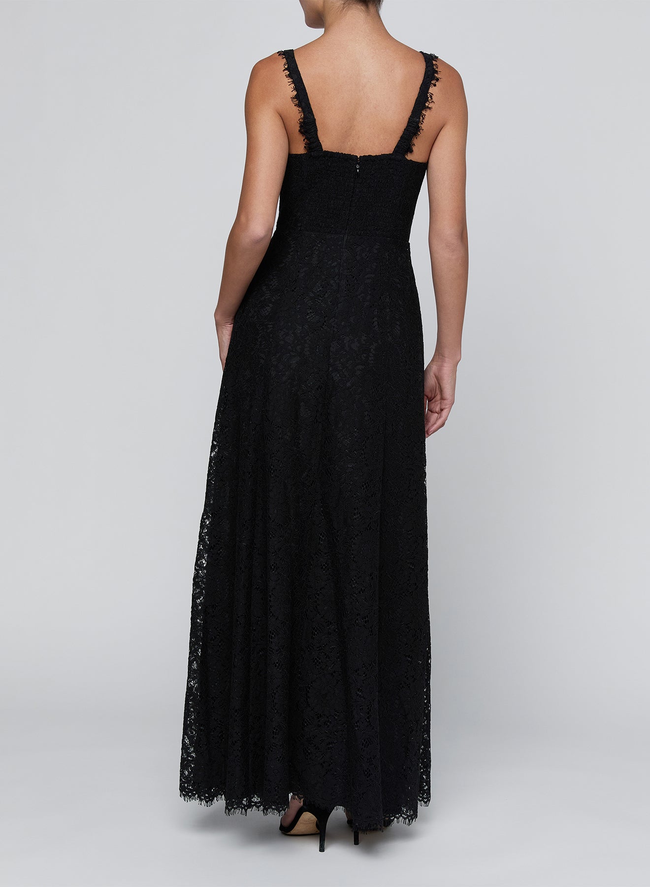 Sutton Lace Maxi Dress in Black