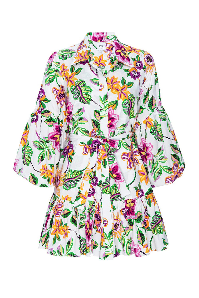 Product image of the MISA women's martina dress in flora exotica poplin