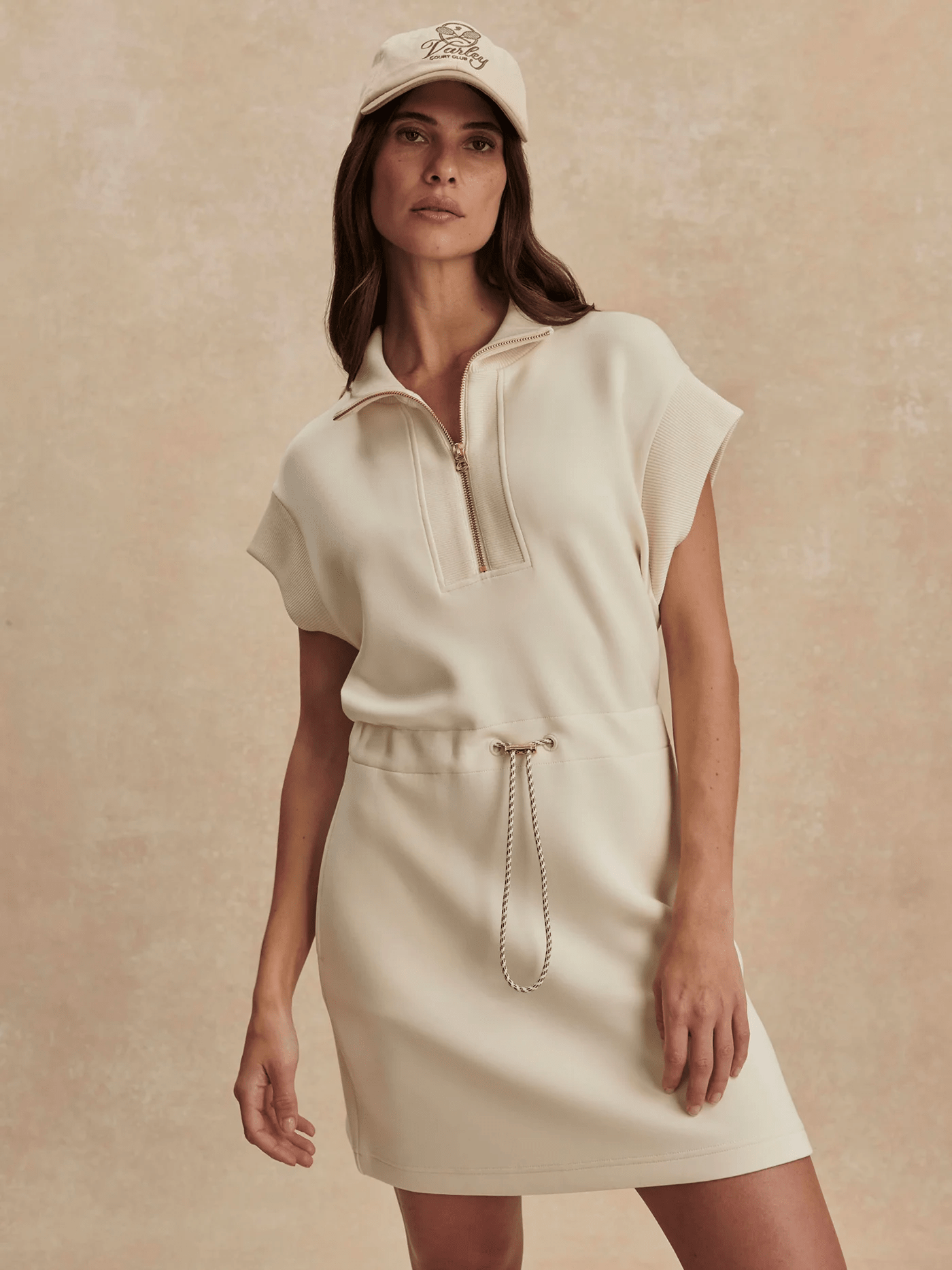 Avaya Half-Zip Dress in Pristine – Edit and Co