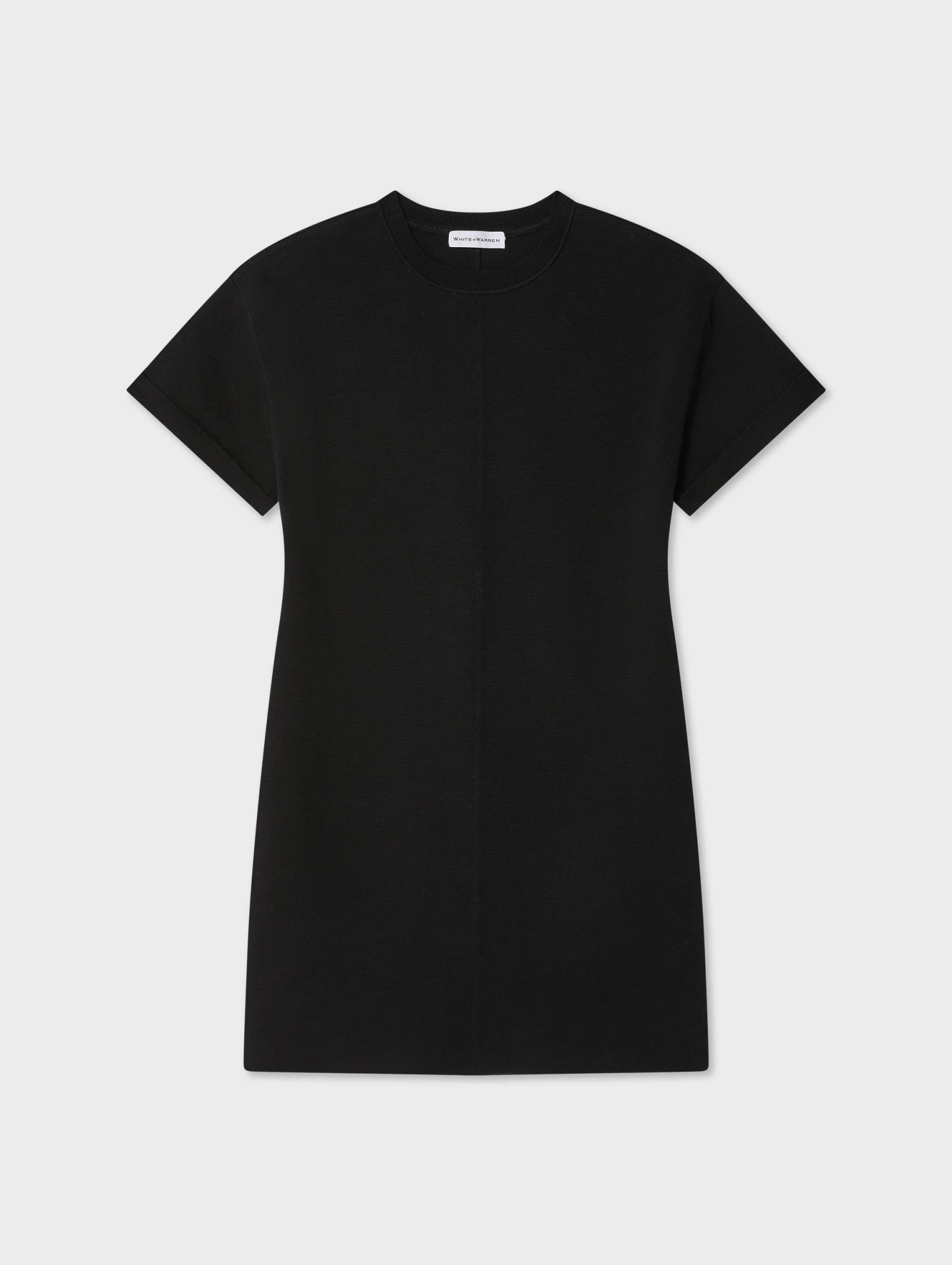 White + Warren | Superfine Organic Cotton Waisted Dress | L | Black White + Warren | Superfine Organic Cotton Waisted Dress | L | Black