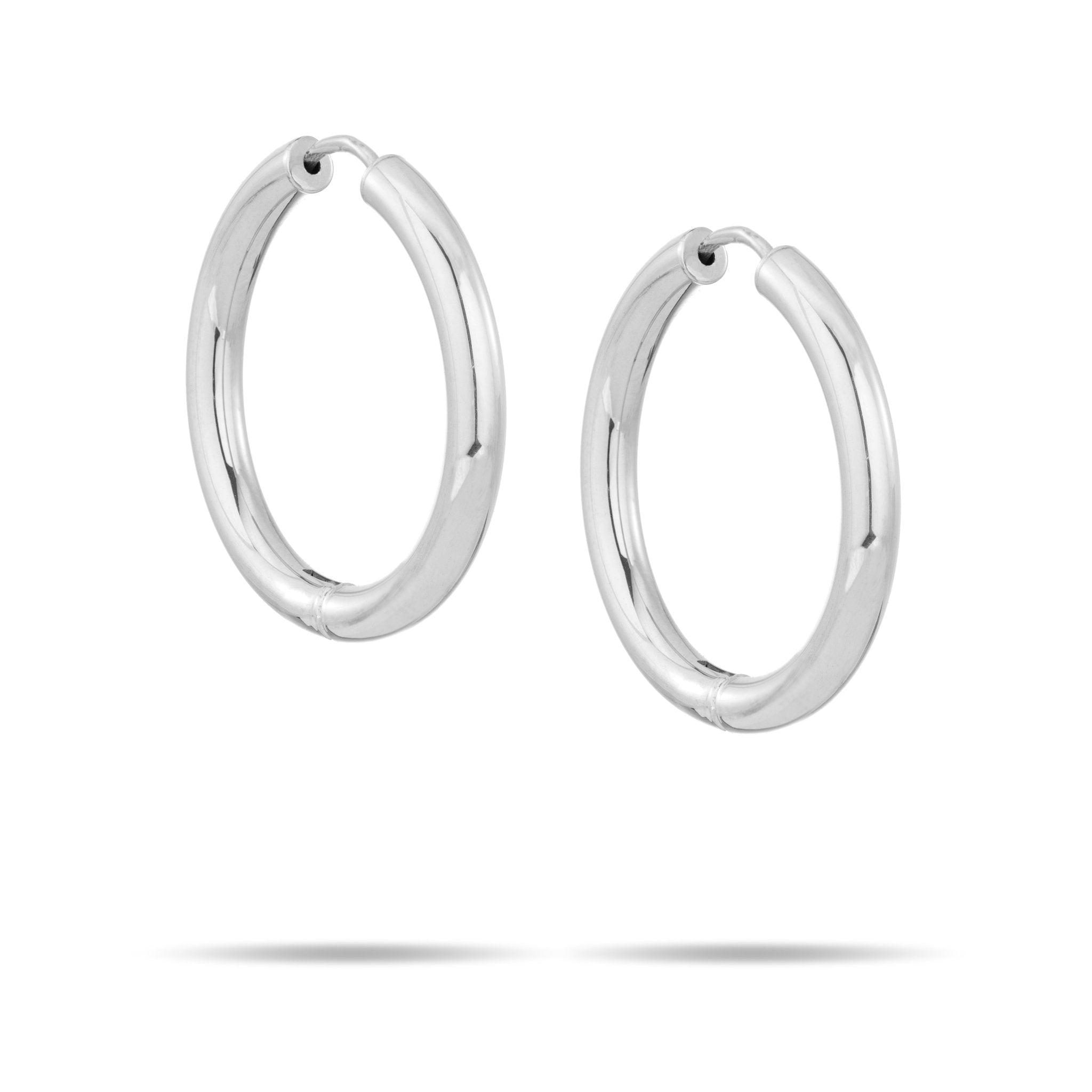 adina reyter 25mm tube hoops in sterling silver