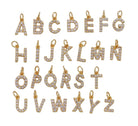alexa leigh crystal letter charm in yellow gold "B"