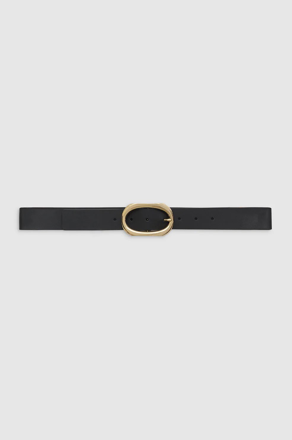 anine bing signature link belt in black women women's belt gold hardware
