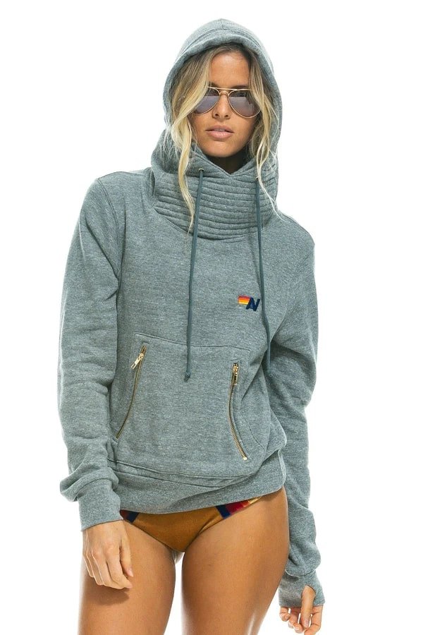 aviator nation ninja pullover hoodie heather grey