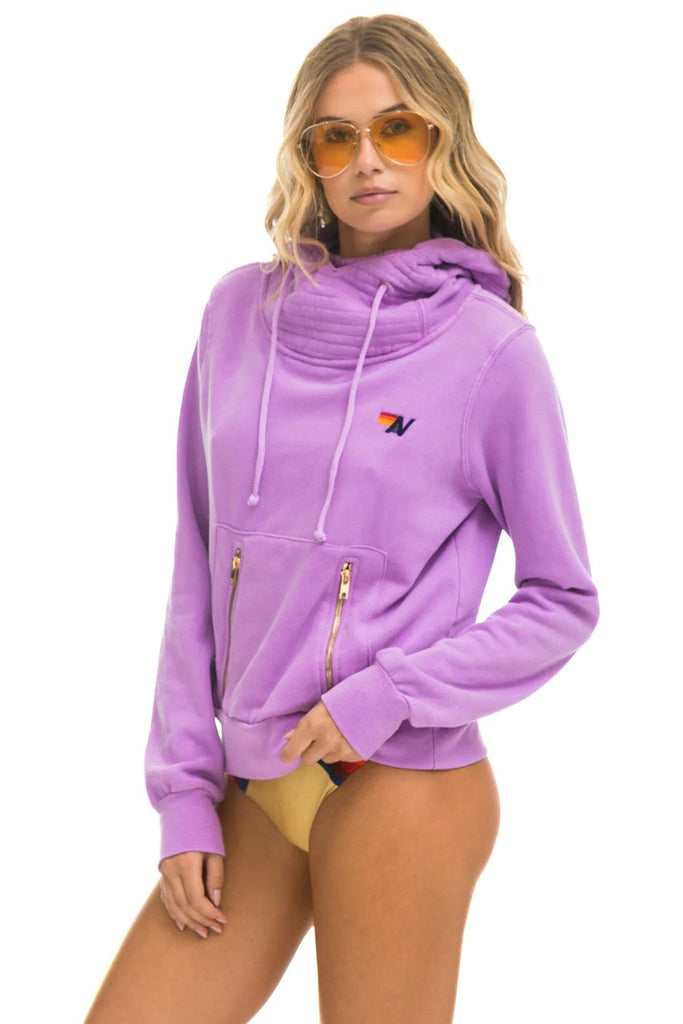 aviator nation ninja pullover hoodie neon purple side image