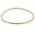 Enewton classic gold 2mm bead bracelet in bliss bar gold
