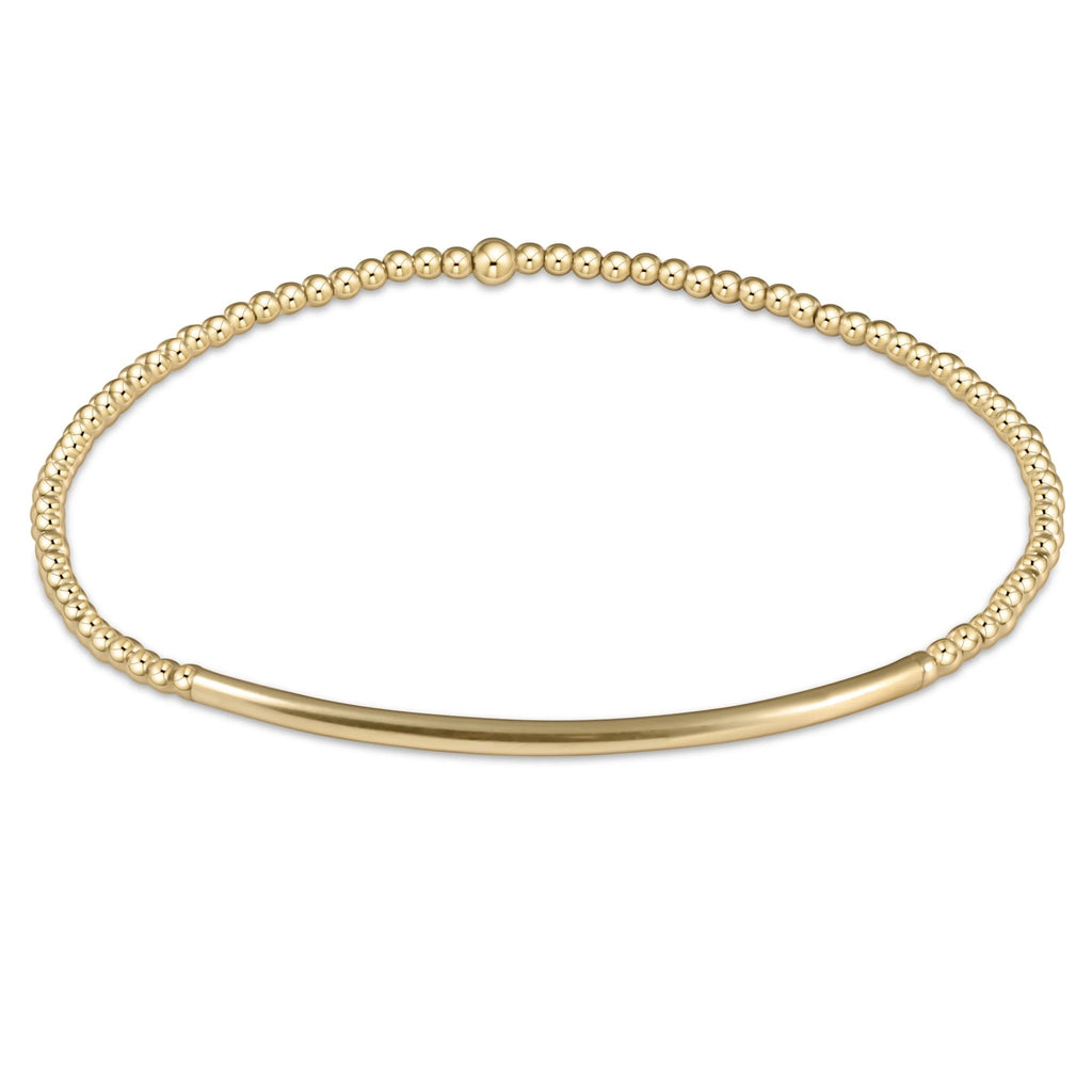 Enewton classic gold 2mm bead bracelet in bliss bar gold