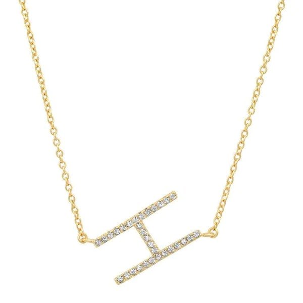 women's jen hansen initial necklace in gold in 'h'