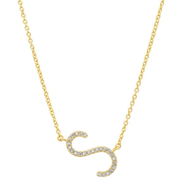 women's jen hansen initial necklace in gold in 's'