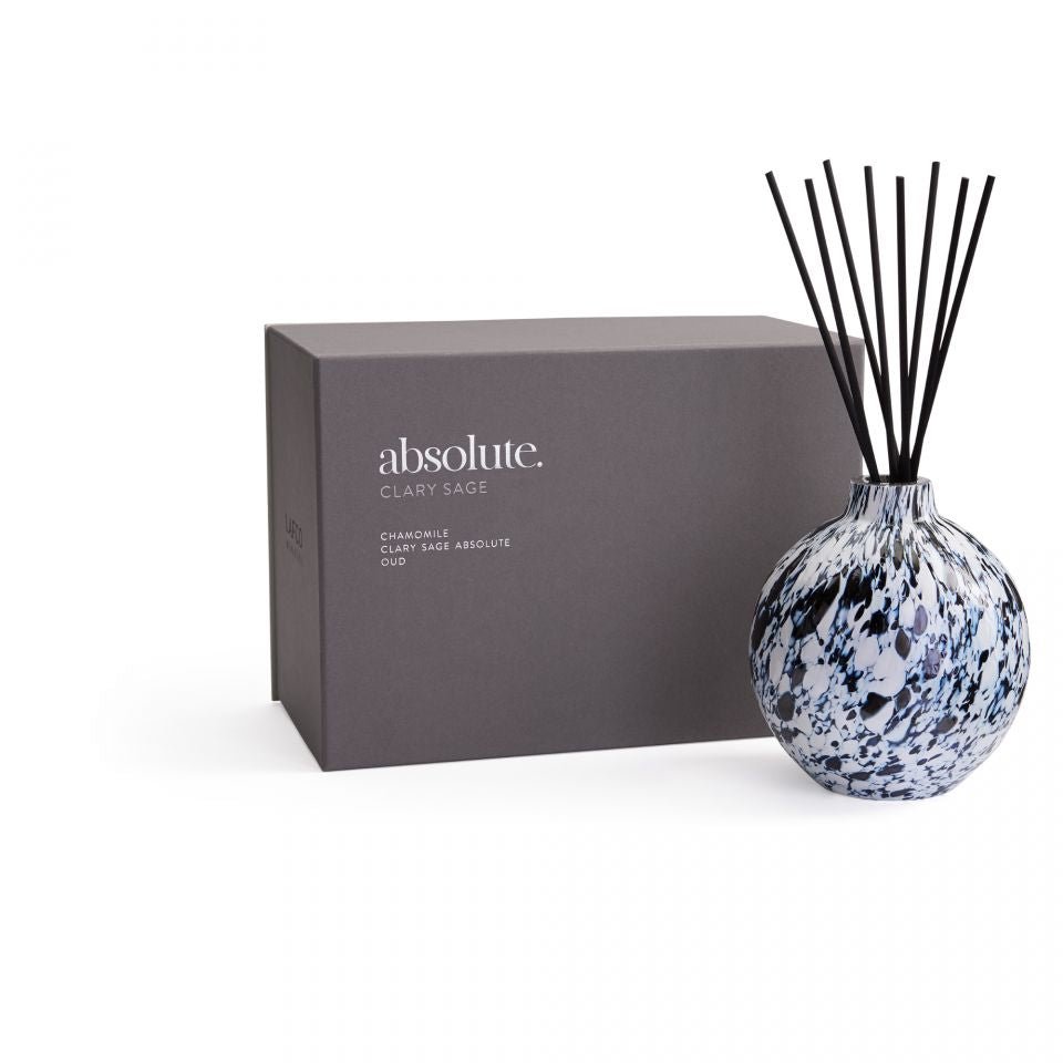 lafco absolute diffuser in clary sage and hand-blown glass vessel with box