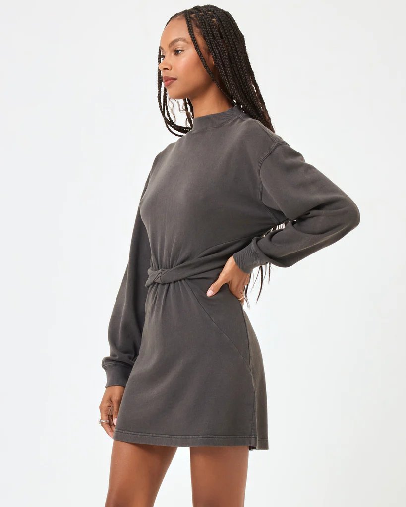 Side view of the LSPACE Women's asher dress in ash