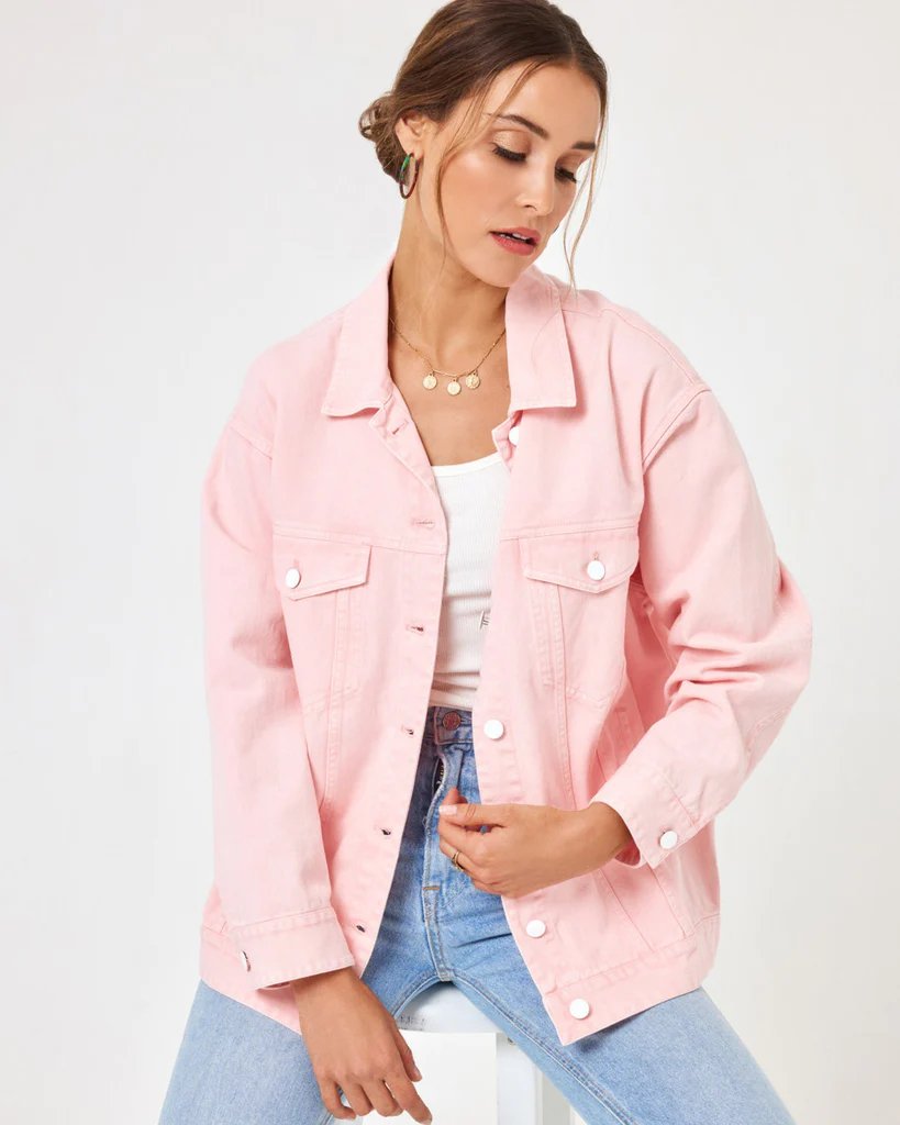 lspace avery jacket in blossom front
