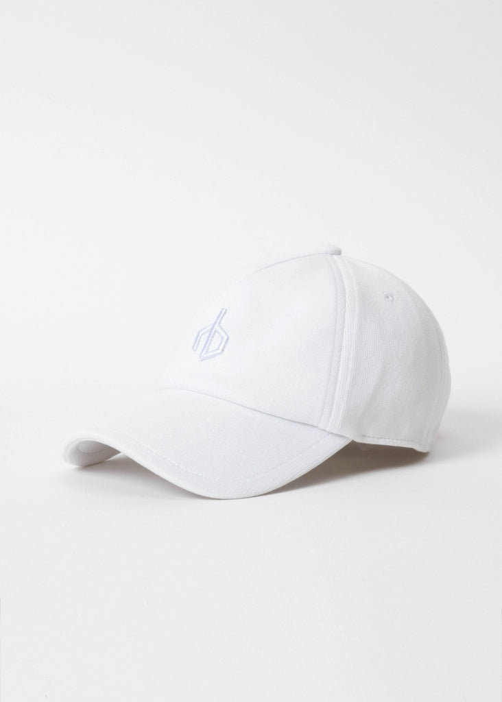 rag and bone aron baseball cap in pure white side view
